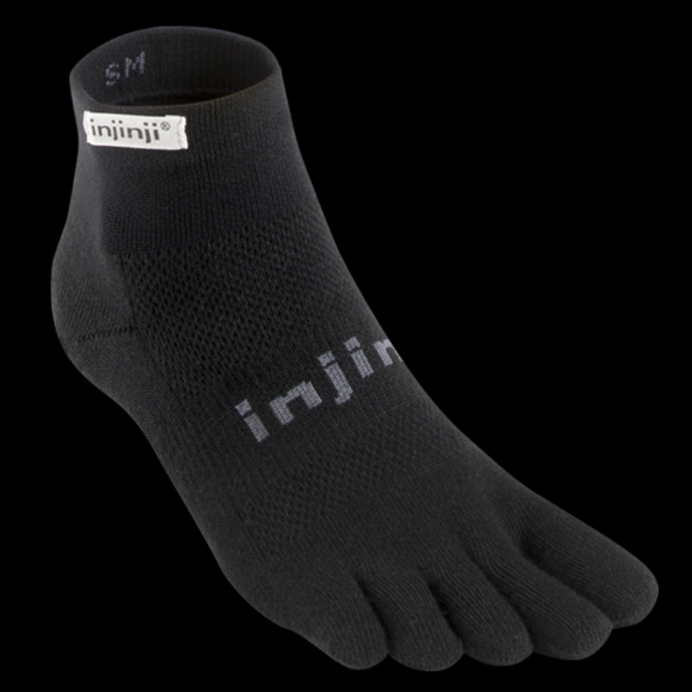 Injinji Running Toe Socks Gray Medium 2 Pairs
